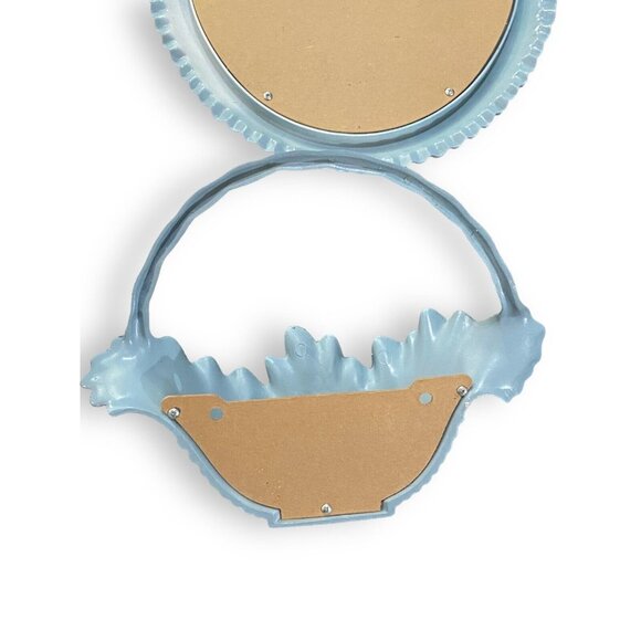 Vintage Burwood Wall Pocket Decor Set MCM Basket Sconces & Mirror - Picture 5 of 7